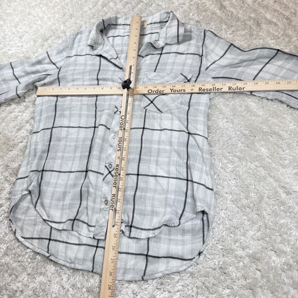 Cloth & Stone Women's Large Plaid Button Down Shirt Anthropologie Gorpcore - Picture 4 of 8